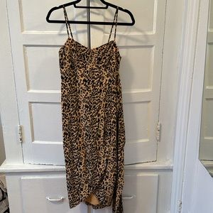 JCREW silk leopard print silk dress NWT SIZE 0